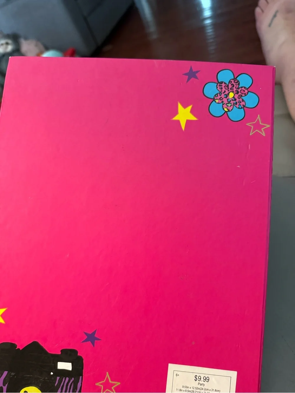 Dog-Themed Pink Clipboard with Colorful Pop-Art Design
